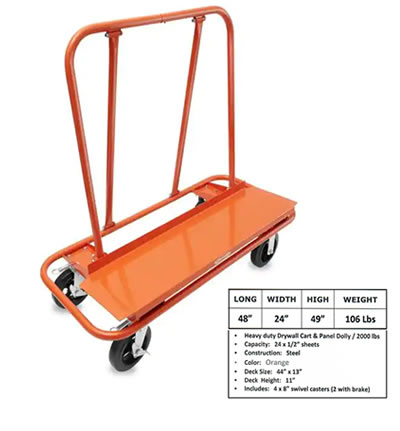 Drywall Cart DOLLY 1800 lbs PREMIUM