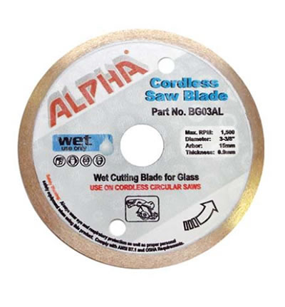 Cordless Saw Blade-Glass 3-3/8" ALPHA